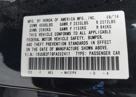 2015 Acura Tlx V6 Advance z USA, uszkodzony, nr VIN 19UUB2F78FA002417